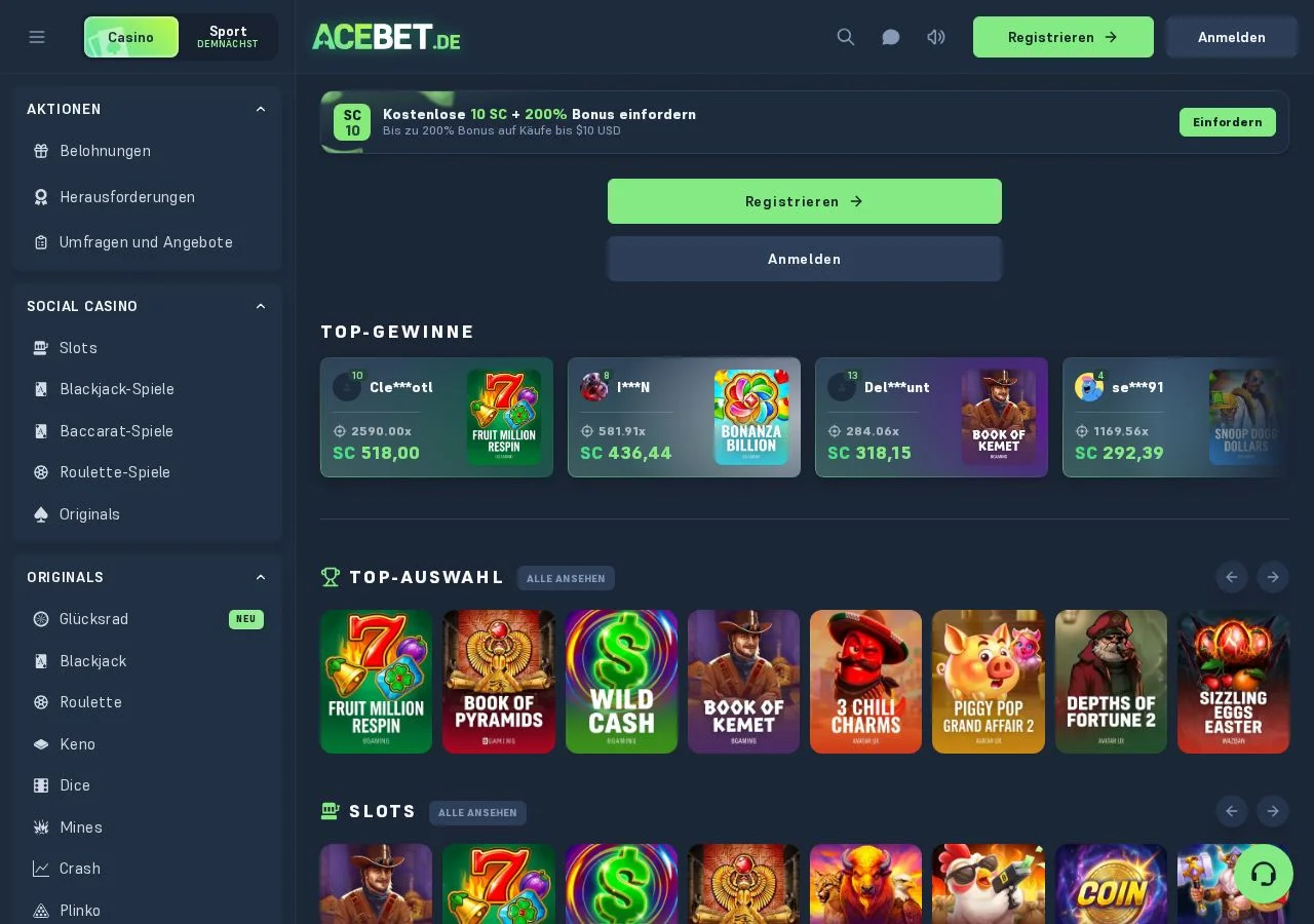 Acebet.de Übersichtsbanner