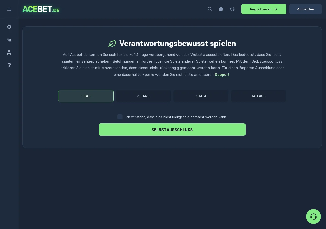 Acebet.de: Verantwortungsvolles Spielen